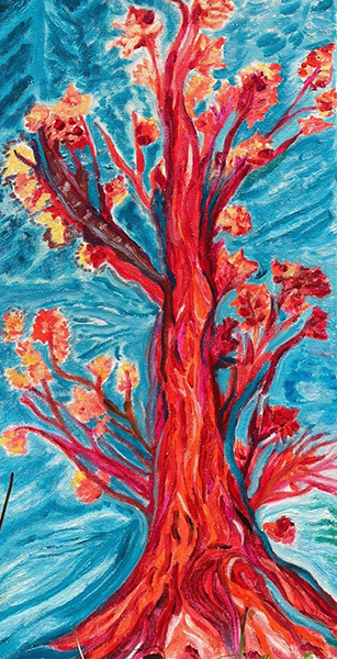 Fire Tree painting